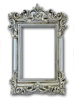 vintage silver table frame large to hire