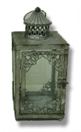 vintage grey square lantern to hire