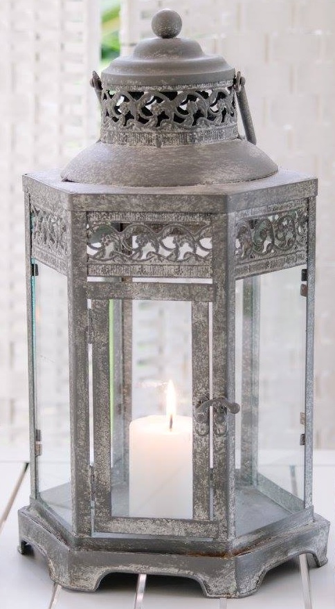 vintage metal tealight to hire