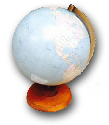 vintage travel globe