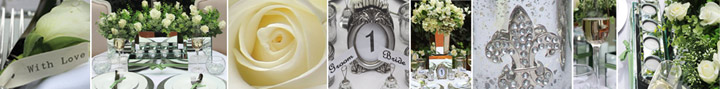 Moi Decor Wedding Hire Glamour Rentals with silver candelabras,votives and mirror boxes