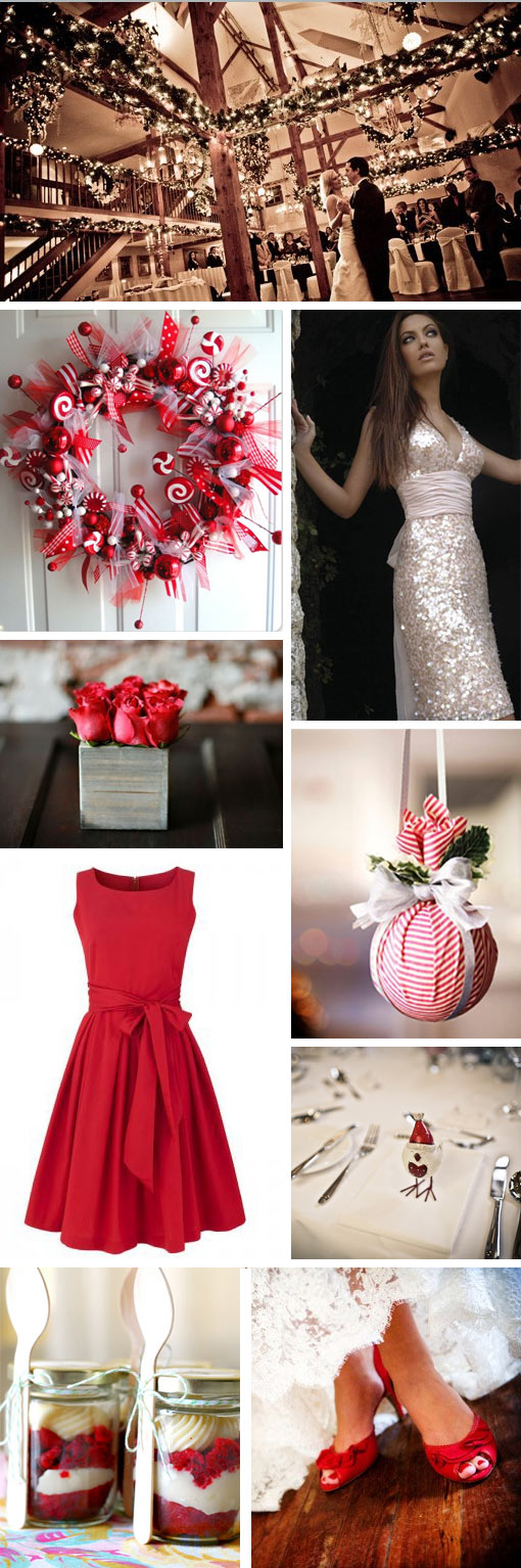 There is so much you can do with a Christmas wedding Candy Cane wedding 